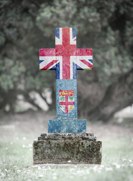 Gravestone in the cemetery - Fiji