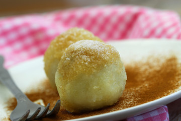 Sweet dumplings, closeup
