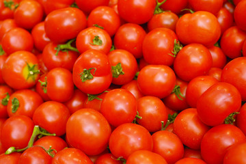background of red tomatoes