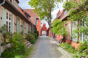 Stralsund altes Klostergelände - obrazy, fototapety, plakaty