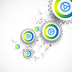 Abstract global computer technology vector concept.