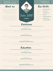 Cool new modern resume curriculum vitae template with design ele