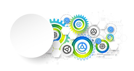 Obraz premium Abstract technology business template background.