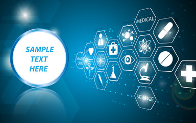 vector abstract health care science medical icon concept background