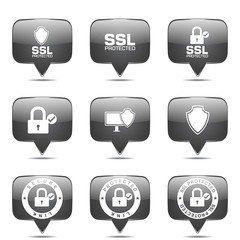 Protection Web Internet Square Vector Black Button Icon Design S