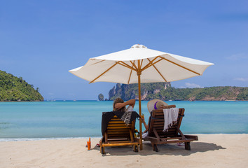 Couple on the beach in Thailand