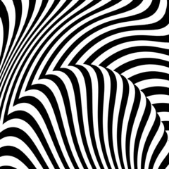 Fototapeta na wymiar Design monochrome movement illusion background