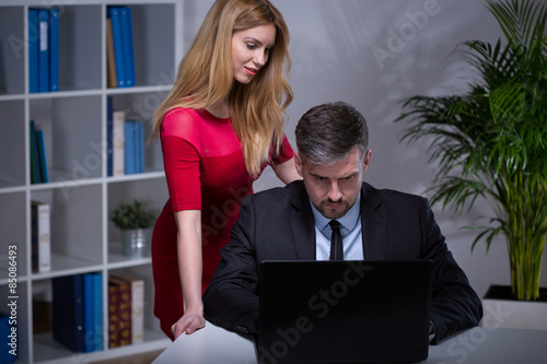 Sexy Secretary Seducing Her Boss Stock Photo And Royaltyfree Images