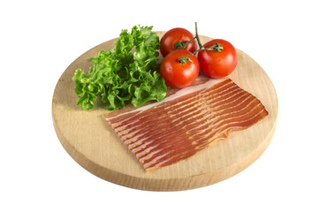 Dried pig meat slices