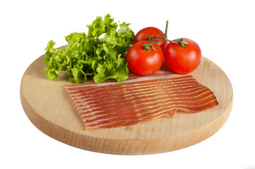 Dried pig meat slices