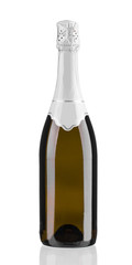 Close up of champagne bottle.