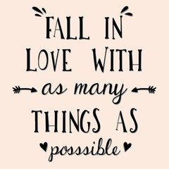 Hand lettering quote. Hand drawn typography poster.