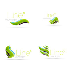 Abstract wave line logo