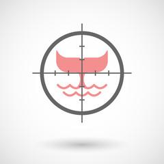 Crosshair icon targeting a whale tail