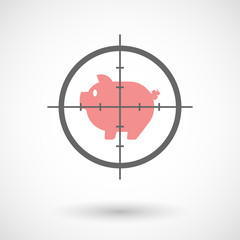 Crosshair icon targeting a pig