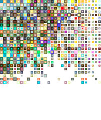 Abstract mosaic squares background with mixed vibrant colors