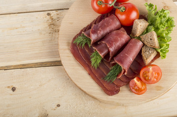Sliced Pork meat with vegetables