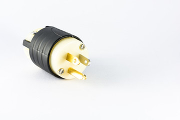 Power plug on white background
