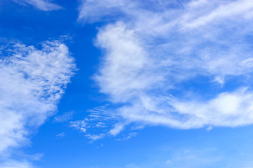 clouds on the blue sky