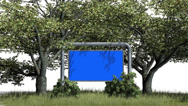 colored blank signboard in nature