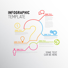 Vector Question Mark Infographic report template