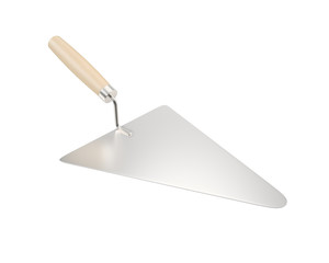 Metal spatula, trowel with wooden handle.