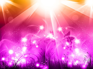 Light party glow background, easy all editable
