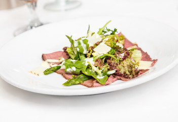 Fresh Carpaccio with Arugula