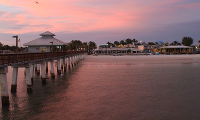 Abendstimmung am Pier von Fort Myers Beach