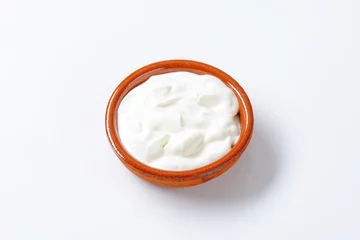 Crédence de cuisine en verre imprimé Produits laitiers white yogurt