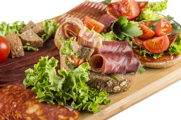 Dried pig meat slices