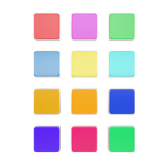 Set blank icons for your design isolated on white background.