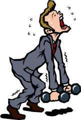 重荷になるビジネスマン