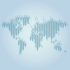 stylized map of world. world map concept.