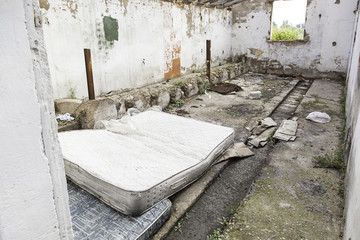 Abandoned house ruins