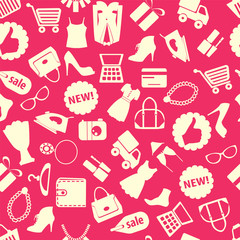 background with colorful shopping icons