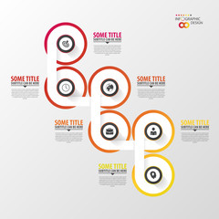 Abstract timeline infographic template. Vector illustration.