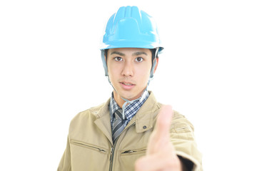 笑顔の作業員