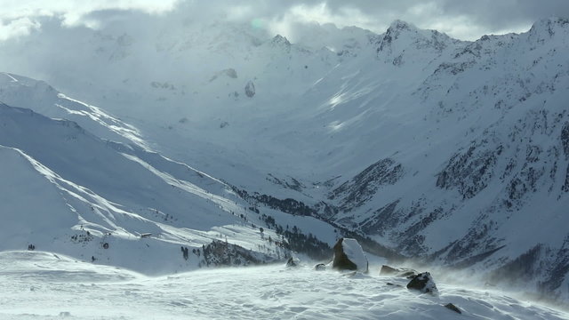 Silvretta Alps Winter View (Austria).
