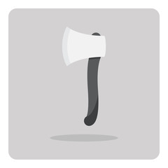 Vector of flat icon, axe on isolated background