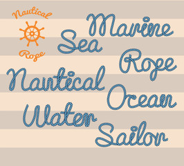 Words made from nautical rope