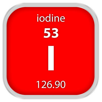 Iodine material sign