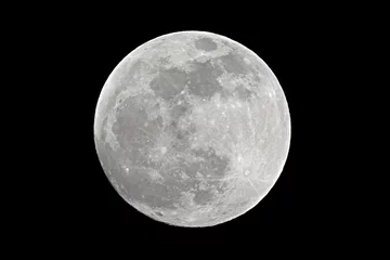 Deurstickers Volle maan Full moon closeup