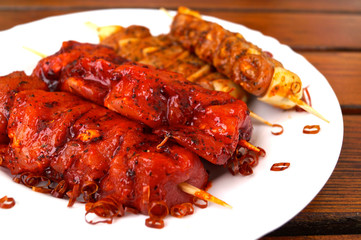 Grillen im Sommer | marinierte Grillspieße