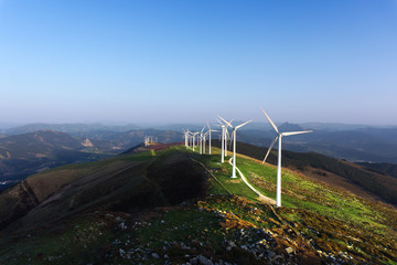 wind turbines in Oiz eolic park