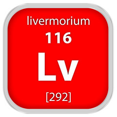 Livermorium material sign