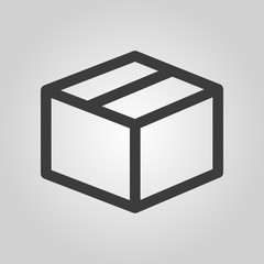 The box icon. Delivery and shipping symbol. Flat