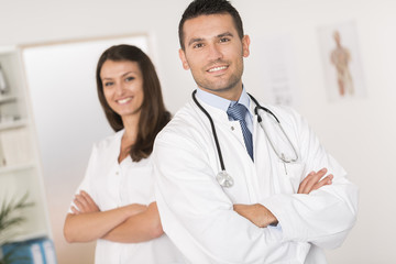 Fototapeta premium Doctor with nurse