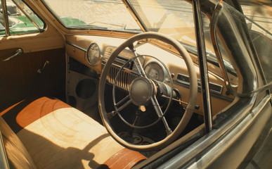 Retro  car interior (fragment)