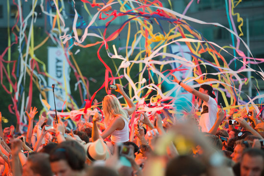 Crowd going wild on Dutch EDM Festival